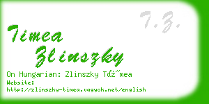 timea zlinszky business card